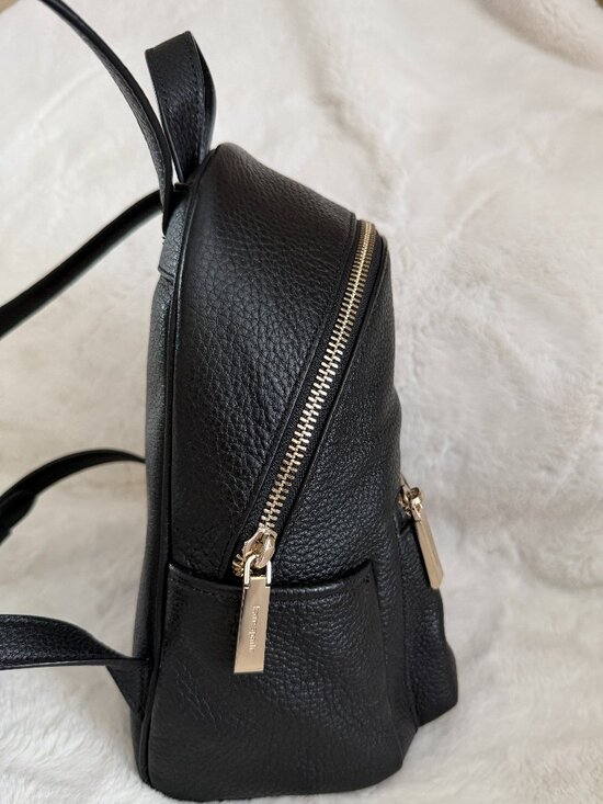 Kate Spade New York Leila Black Pebbled Leather Mini Dome Backpack main image 12